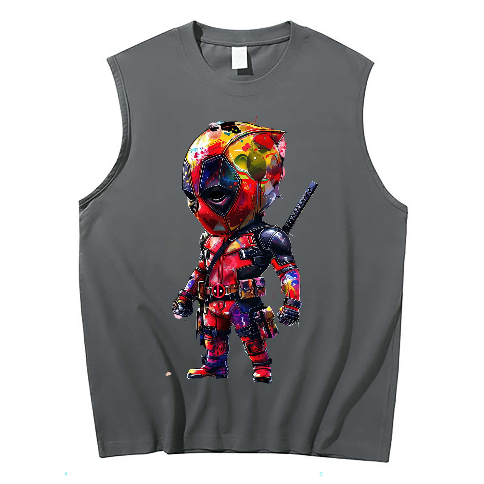 （画像用） Deadpool デッドプール コットン100％タンクトップ（フロントプリント）